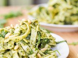 10 Minute Vegan Alfredo Pesto Pasta {Gluten-Free}