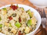 15 Minute Vegan Couscous with Sun-Dried Tomatoes, Avocados, and Artichokes