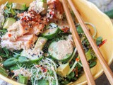 Asian Salmon Salad with Sesame Ginger Dressing {gf, df}