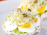 Avocado and Egg Rice Cake Toasts