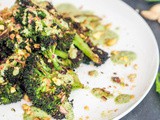 Broccoli Steak with Cilantro Jalapeno Pistachio Pesto {gf, Vegan}