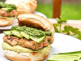 Bubba Veggie Burgers with Cilantro Parsley Pesto and Avocado Hummus {Gluten-Free, Vegan}