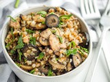 Buckwheat Kasha with Mushrooms and Olives {Gluten-Free, Vegan}