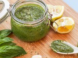 Cheesy Vegan Basil Pesto with Hemp Seeds