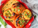 Chicken Stuffed Peppers with Rice and Carrots {Paleo, gf, df}