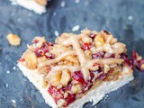 Cranberry Shortbread Bars with Walnuts {gf, Vegan}