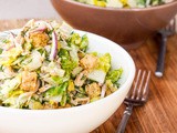 Crispy Romaine Salad with Chicken and Croutons {Gluten-Free, Dairy-Free}