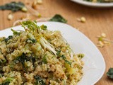 Kale and Alfalfa Quinoa Salad with Avocado {Gluten-Free, Vegan}