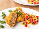 Mini Turkey Taco Patties {Gluten-Free, Dairy-Free} with Vegan Corn Salsa and a #Giveaway