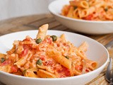 Penne with Chicken in a Creamy Tomato Sauce
