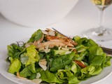 Salad with Chicken, Cucumber and Mustard Dressing