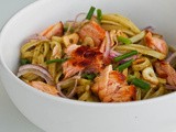 Salmon Pasta with Pesto