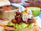 Sardine Toast with Avocado, Tomato Relish and Garlic Chips {gf, df}