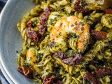 Shrimp Pesto Pasta {4 Ingredient, Gluten-Free, Dairy-Free}