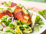 Southwestern Salmon Salad with Avocado Cilantro Dressing {Gluten-Free, Dairy-Free}