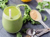 Superfood Kale Smoothie with Maca, Pear and Banana {gf, Vegan}