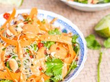 Vegan Asian Noodles with Carrots and Tahini Sauce {gf}