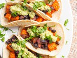 Vegan Butternut Squash Tacos with Chipotle Black Beans {gf}