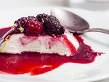 Vegan Panna Cotta with Roasted Blackberries