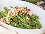 Vegan Pesto Baked Green Beans with Almonds {Gluten-Free}