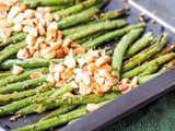 Vegan Pesto Baked Green Beans with Almonds {Gluten-Free}