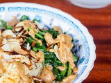 Vegan Quinoa Cauliflower Arugula Bowls with Thai Peanut Sauce {gf}