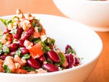 Vegan Tomato, Kidney Bean and Parsley Salad with Walnuts {Gluten-Free}