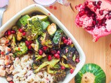 Vegan Wild Rice Green Bowls with Pomegranate Sauce {gf}