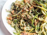 Whole30 Zucchini Noodle Pasta with Pesto and Chicken {gf, df, Paleo}