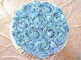 Chocolate Yam/Taro Buttercream Rose Cake