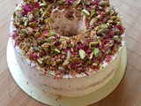 Earl Grey Rose and Pistachio Chiffon Cake