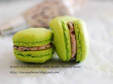 Geen Tea Macarons with Azuki Cream Cheese（Matcha Macarons 绿茶红豆乳酪马卡龙）