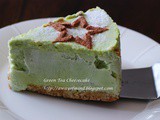 Green Tea Cheesecake with Milo Powder