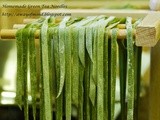 Homemade Green Tea Noodles 绿茶手工面