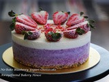 No-Bake Blueberry Yogurt Cheesecake 免烤蓝莓优格芝士蛋糕