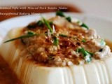 Steamed Tofu with Minced Pork Bonito Flakes