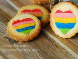 Valentine Rainbow Heart Cookies 情人节心型采红曲奇