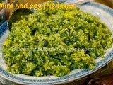 Mint and egg fried rice