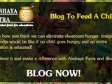 Akshaya Patra - Blogging for a different Cause