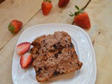 Strawberry Choc chip Loaf | Eggless strawberry choco bread