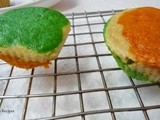 Tricolour Cupcakes- Eggless and Microwaved | Independence Day special