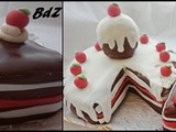 Torta muffin glassata con ciliegine