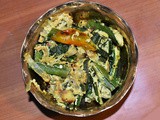 Bhindi Posto - Okra / Lady Finger cooked in poppy seeds paste