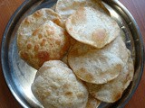 How to make perfect whole wheat Poori / Puri / Luchi