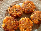 Sabudana vada - a Tapioca Pearl vegan snacks