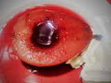 Poached Pears with Chantilly Cream