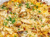 Cheesy Baked Tuscan Chicken And Onions