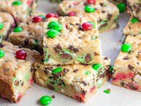 Christmas m&m Cookie Bars