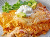 Cream Cheese Rotisserie Chicken Enchiladas