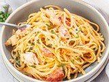 Creamy Tuscan Lobster Linguine